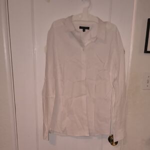 Banana Republic Classic White Button Down Shirt